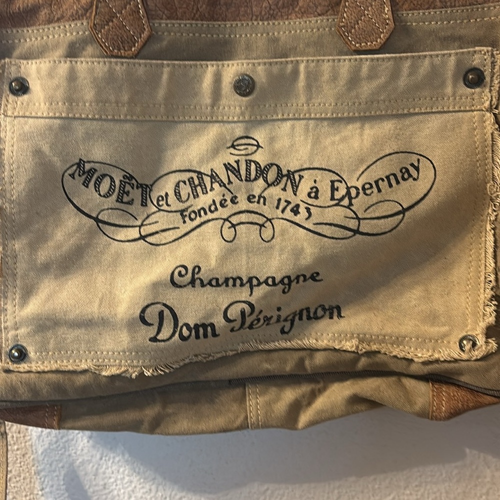 Myra Bag Tan and Brown Messenger Bag with Adjustable Strap - Picture 2 of 6